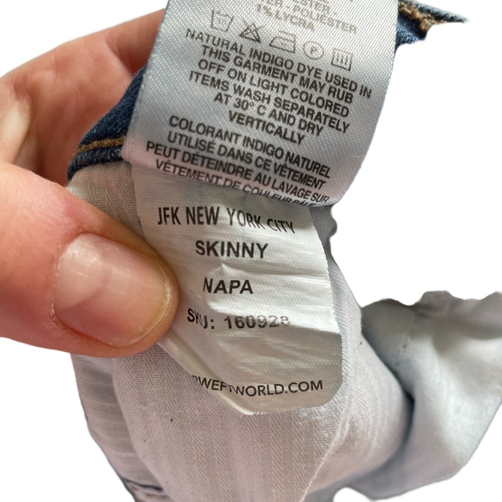 Warp + Weft JFK New York City Skinny Jeans‎ Napa 25 x 28 - Picture 6 of 7